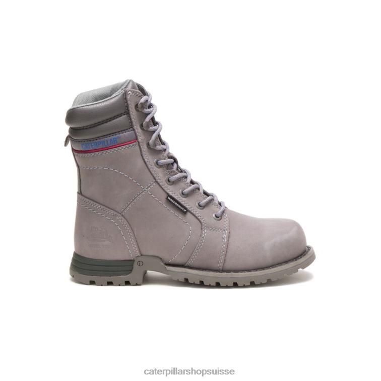 Caterpillar botte de travail echo imperméable à embout d'acier gris givre femmes 0T2P8263 | bottes de travail