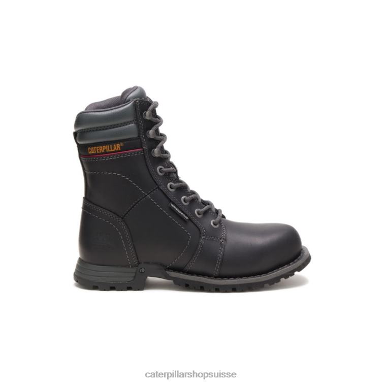 Caterpillar botte de travail echo imperméable à embout d'acier noir femmes 0T2P8262 | bottes de travail