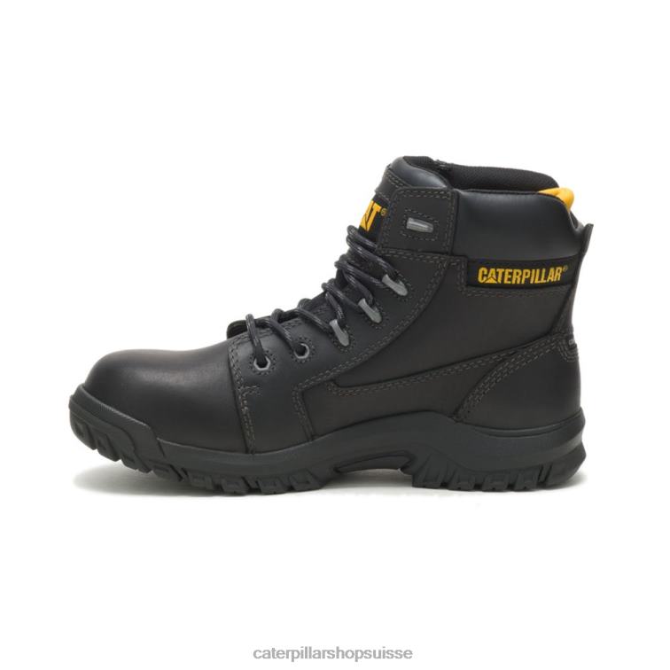 Caterpillar botte de travail à embout composite imperméable à la résorption noir femmes 0T2P8267 | bottes de travail