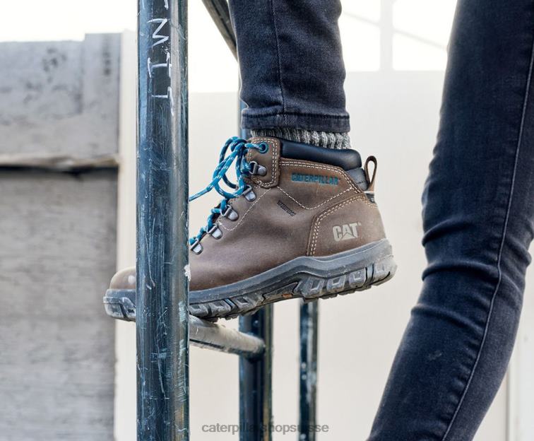 Caterpillar botte de travail imperméable mae à embout d\'acier cacao femmes 0T2P8277 | bottes de travail
