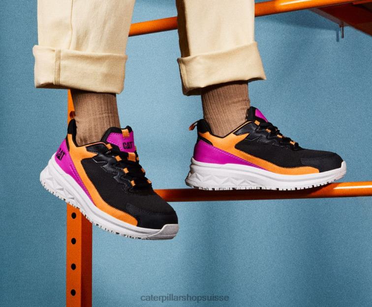 Caterpillar Chaussure de travail antistatique à embout en composite de carbone Stream Runner éclipse totale femmes 0T2P8292 | chaussures de travail