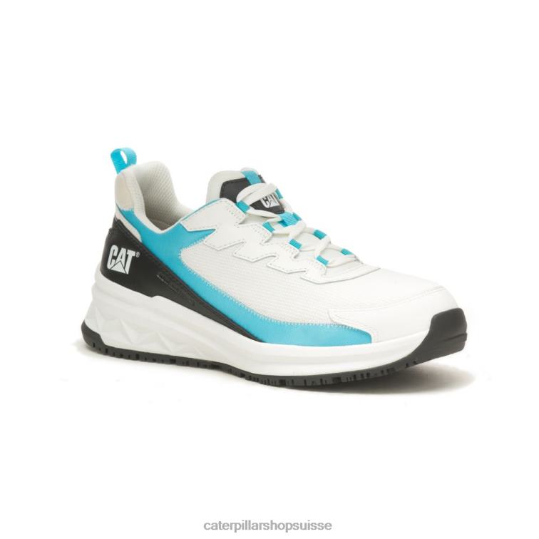 Caterpillar Chaussure de travail à bout en composite de carbone Stream Runner blanc/bleu vif femmes 0T2P8291 | chaussures de travail