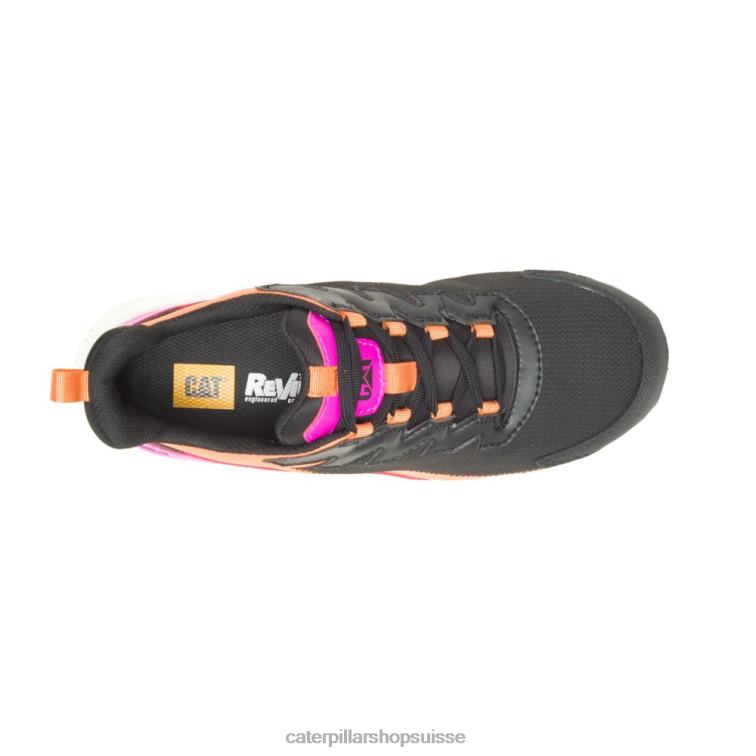 Caterpillar Chaussure de travail à bout en composite de carbone Stream Runner noir/rose femmes 0T2P8289 | chaussures de travail