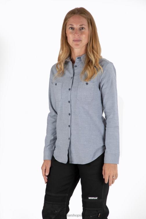 Caterpillar chemise oxford à manches longues Un jean bleu femmes 0T2P8312 | hauts et vêtements d\'extérieur