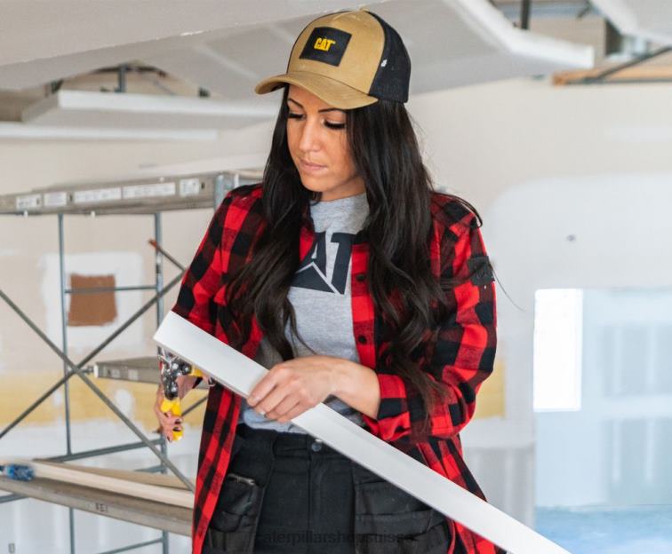 Caterpillar chemise épaisse à carreaux buffalo rouge femmes 0T2P8318 | hauts et vêtements d\'extérieur