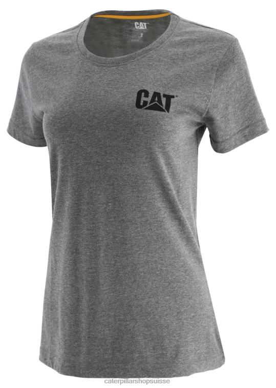 Caterpillar t-shirt de marque gris femmes 0T2P8310 | hauts et vêtements d'extérieur