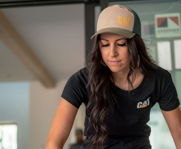 Caterpillar t-shirt de marque gris femmes 0T2P8310 | hauts et vêtements d\'extérieur