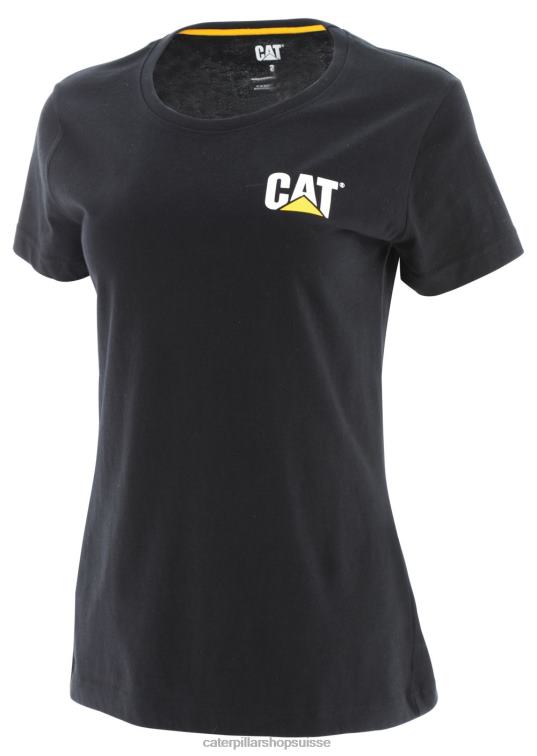 Caterpillar t-shirt de marque noir femmes 0T2P8311 | hauts et vêtements d'extérieur