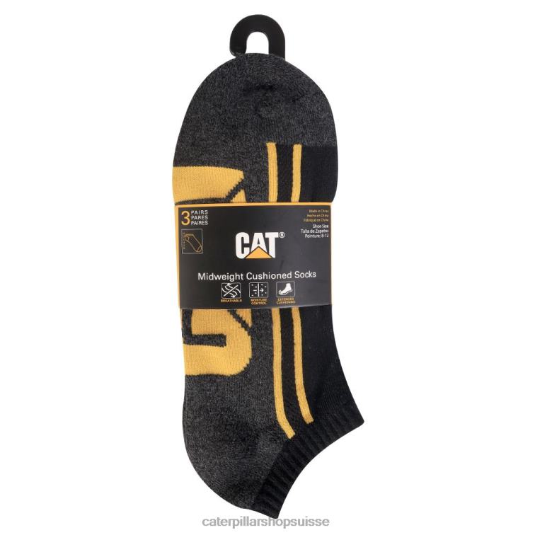 Caterpillar demi-coussin quart de chaussette lot de 3 noir Hommes 0T2P8260 | chaussette