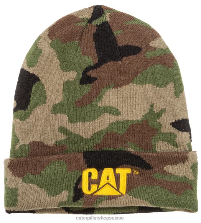 Caterpillar bonnet à revers à logo camouflage des bois Hommes 0T2P8251 | chapeau