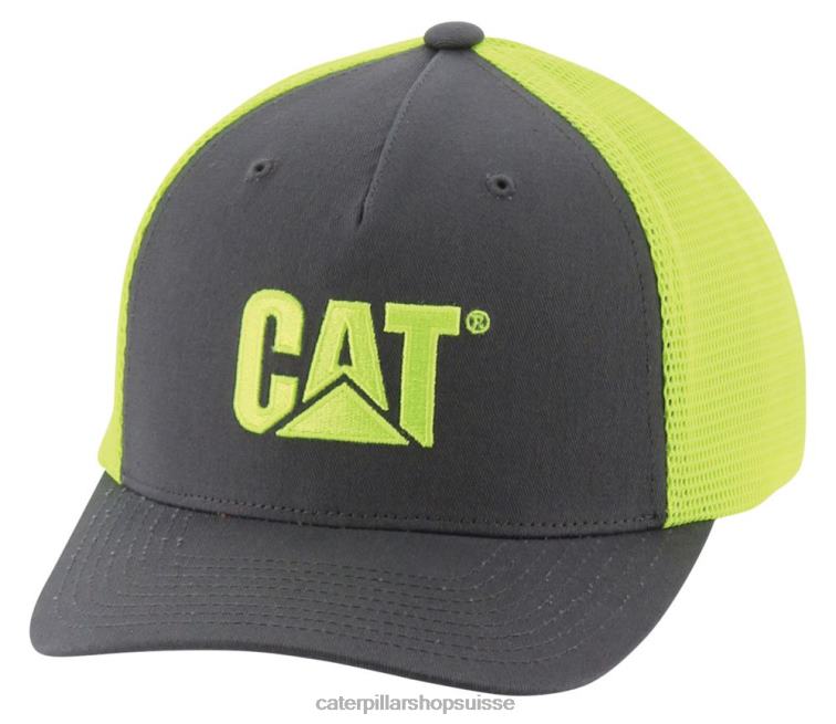 Caterpillar casquette en filet haute visibilité jaune haute visibilité Hommes 0T2P8255 | chapeau