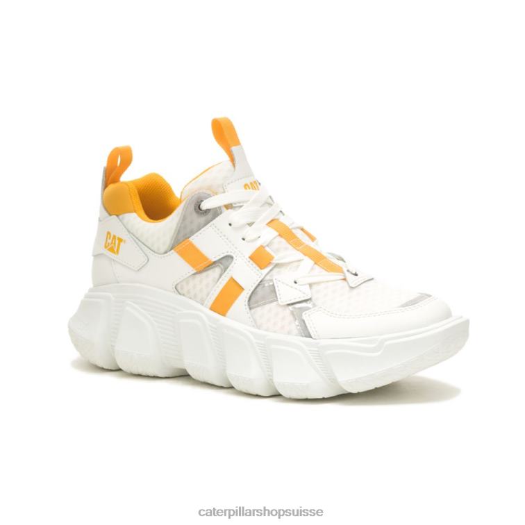 Caterpillar baskets imposter en maille blanc brillant Hommes 0T2P8155 | baskets épaisses décontractées