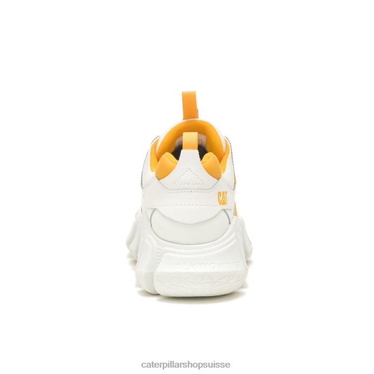 Caterpillar baskets imposter en maille blanc brillant Hommes 0T2P8155 | baskets épaisses décontractées