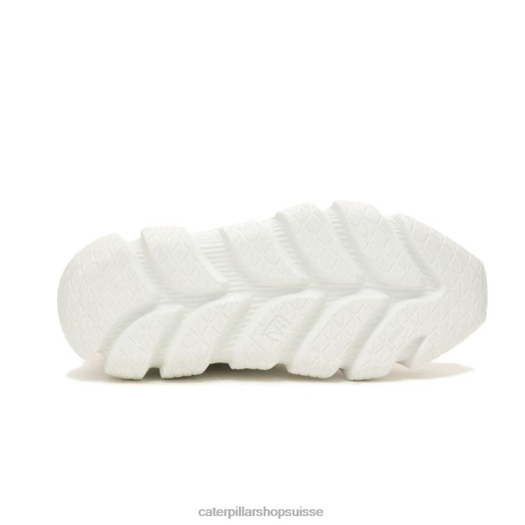 Caterpillar baskets imposter en maille blanc brillant Hommes 0T2P8155 | baskets épaisses décontractées