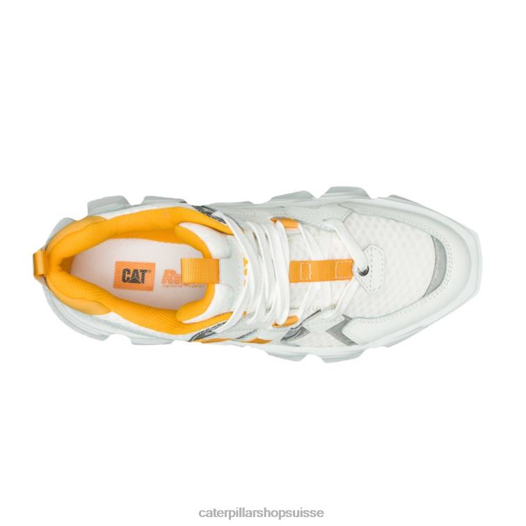 Caterpillar baskets imposter en maille blanc brillant Hommes 0T2P8155 | baskets épaisses décontractées