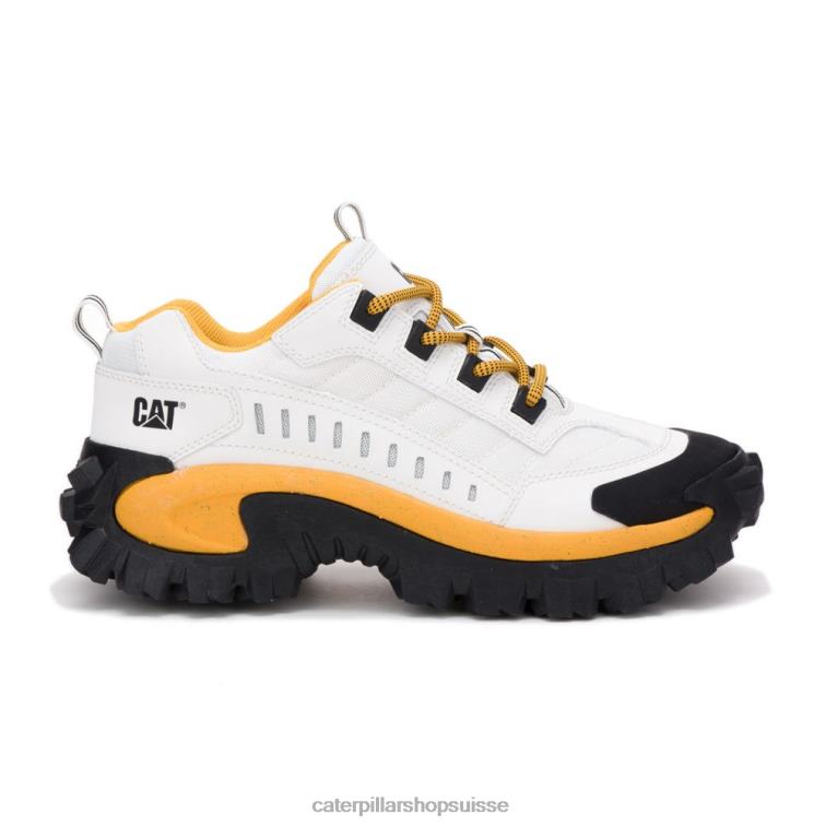 Caterpillar chaussure d'intrus blanc jaune Hommes 0T2P8131 | baskets épaisses décontractées