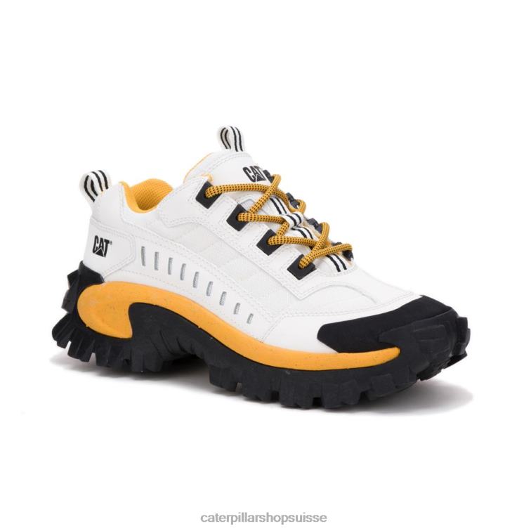 Caterpillar chaussure d\'intrus blanc jaune Hommes 0T2P8131 | baskets épaisses décontractées
