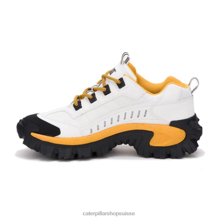 Caterpillar chaussure d\'intrus blanc jaune Hommes 0T2P8131 | baskets épaisses décontractées