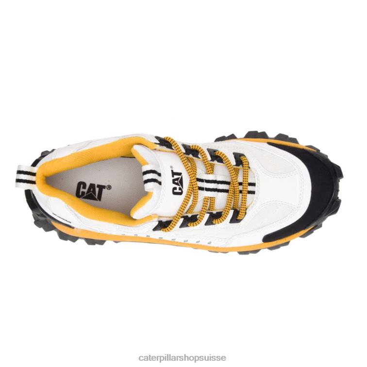 Caterpillar chaussure d\'intrus blanc jaune Hommes 0T2P8131 | baskets épaisses décontractées