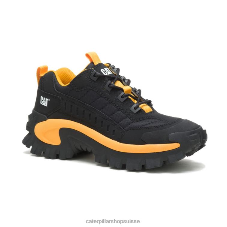 Caterpillar chaussure d\'intrus noir/chat jaune Hommes 0T2P8132 | baskets épaisses décontractées