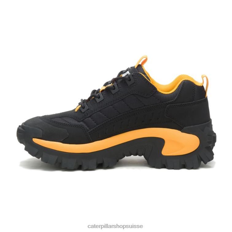 Caterpillar chaussure d\'intrus noir/chat jaune Hommes 0T2P8132 | baskets épaisses décontractées