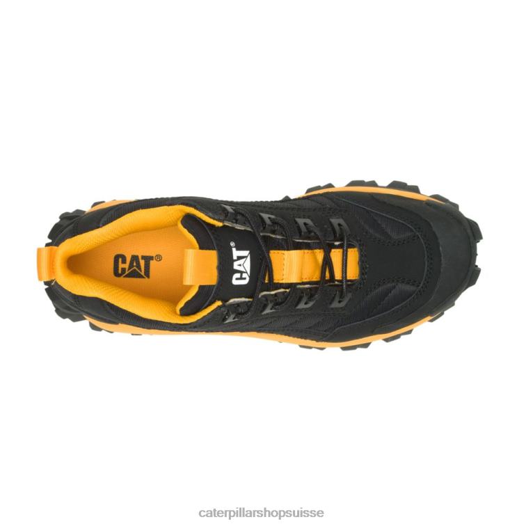Caterpillar chaussure d\'intrus noir/chat jaune Hommes 0T2P8132 | baskets épaisses décontractées