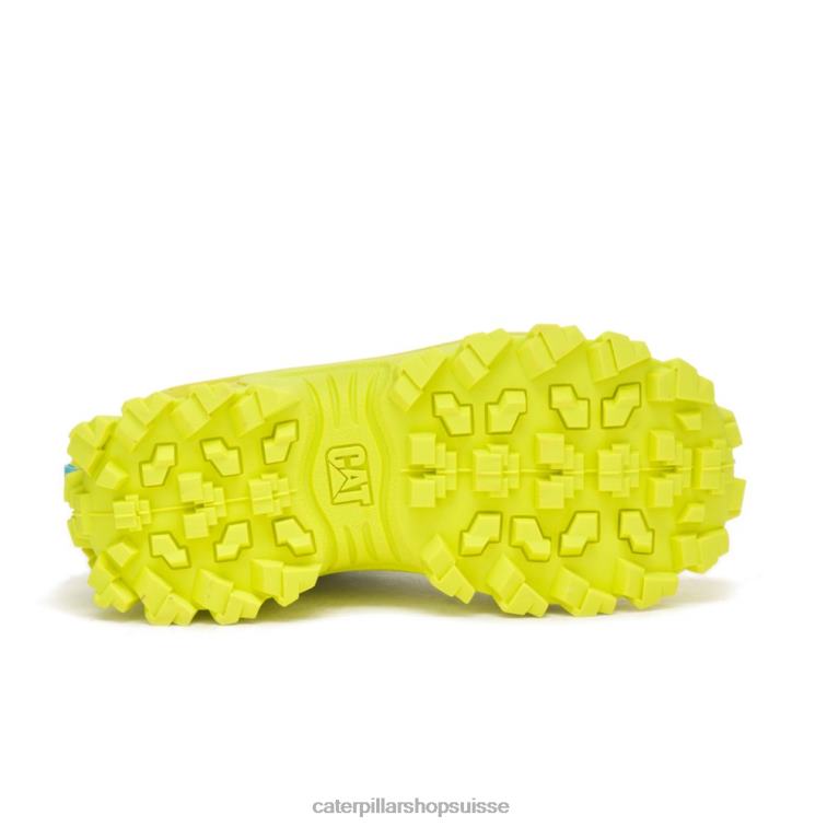 Caterpillar chaussure suralimentée intrus blanc brillant/jaune citron pâle Hommes 0T2P8121 | baskets épaisses décontractées