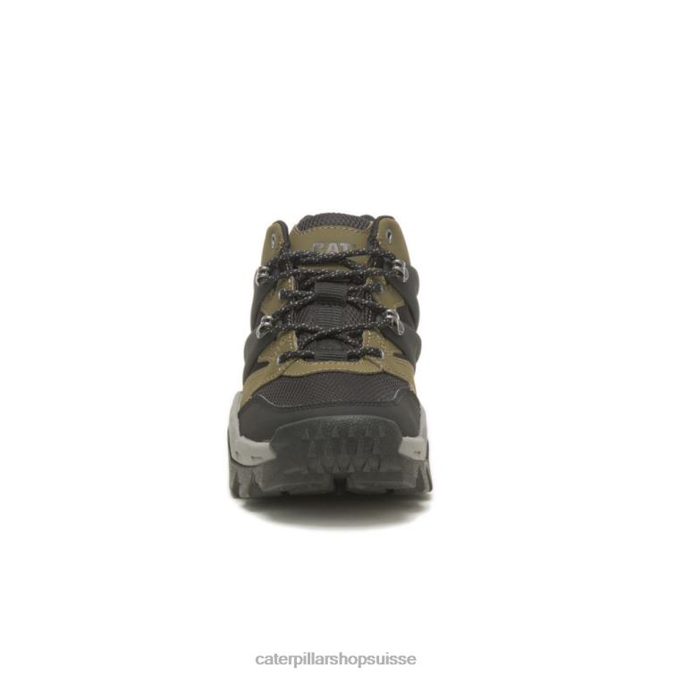 Caterpillar sneaker de réacteur olive foncé/noir Hommes 0T2P8159 | baskets épaisses décontractées