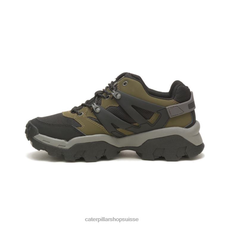 Caterpillar sneaker de réacteur olive foncé/noir Hommes 0T2P8159 | baskets épaisses décontractées