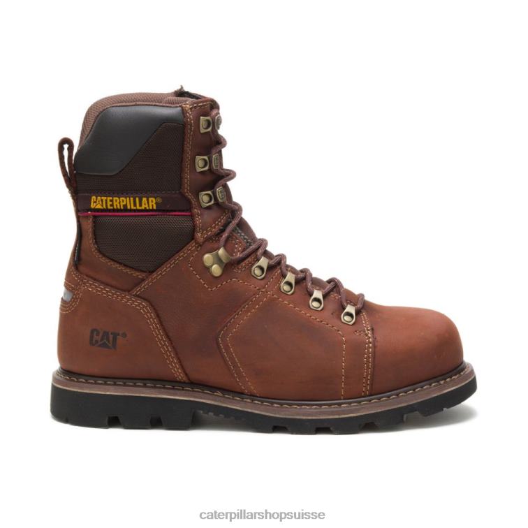 Caterpillar Alaska 2.0 Botte de travail Thinsulate imperméable à embout d'acier de 8 po noyer Hommes 0T2P832 | bottes de travail