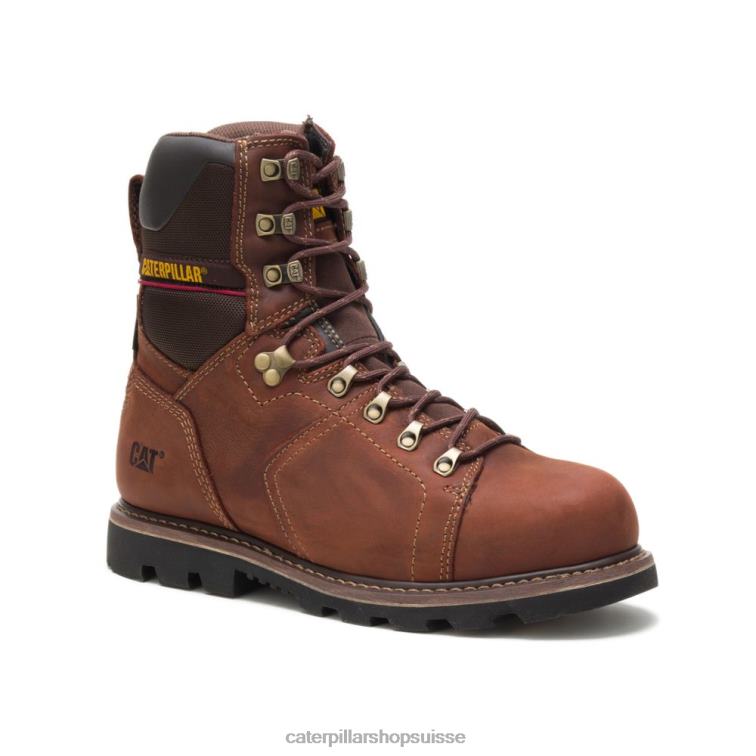 Caterpillar Alaska 2.0 Botte de travail Thinsulate imperméable à embout d\'acier de 8 po noyer Hommes 0T2P832 | bottes de travail