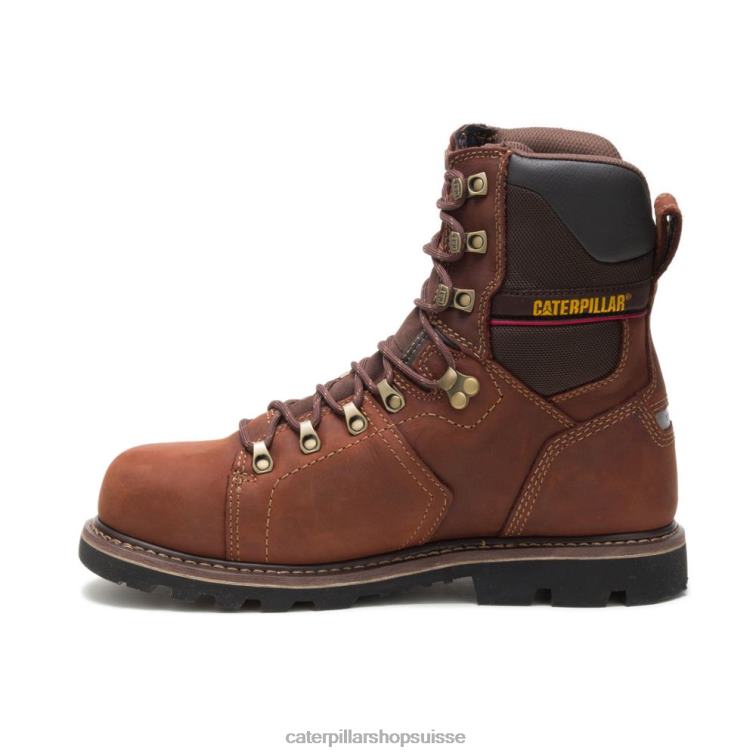 Caterpillar Alaska 2.0 Botte de travail Thinsulate imperméable à embout d\'acier de 8 po noyer Hommes 0T2P832 | bottes de travail