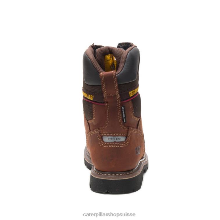 Caterpillar Alaska 2.0 Botte de travail Thinsulate imperméable à embout d\'acier de 8 po noyer Hommes 0T2P832 | bottes de travail