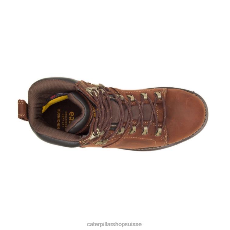 Caterpillar Alaska 2.0 Botte de travail Thinsulate imperméable à embout d\'acier de 8 po noyer Hommes 0T2P832 | bottes de travail