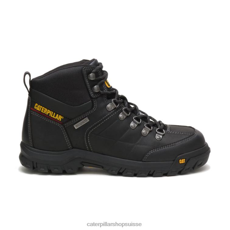 Caterpillar Botte de travail à embout d'acier imperméable à seuil noir Hommes 0T2P810 | bottes de travail