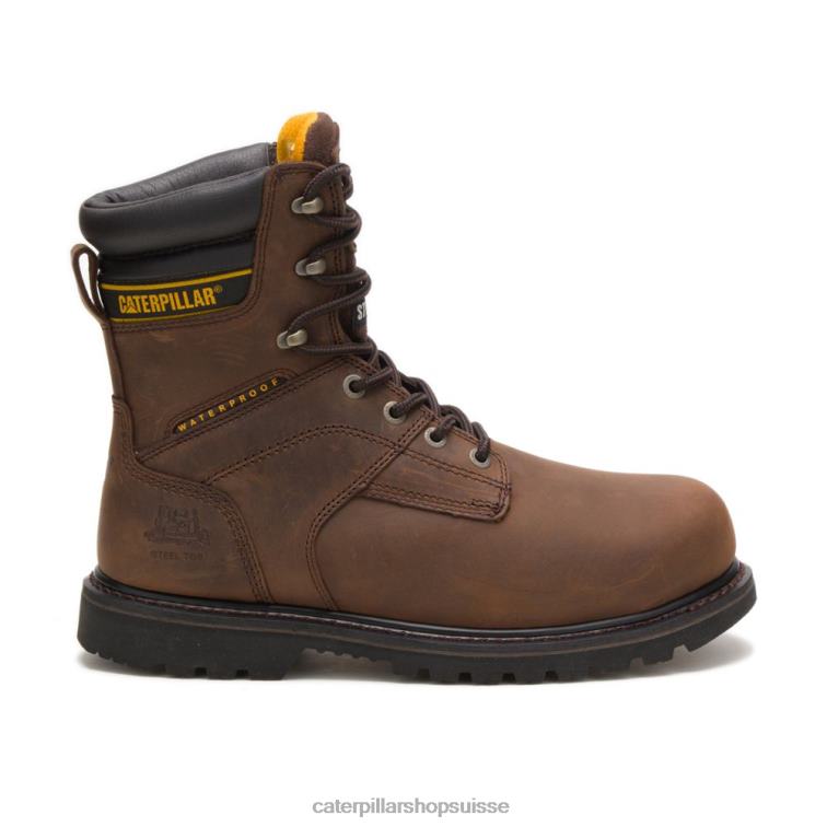 Caterpillar Salvo botte de travail Thinsulate imperméable à embout d'acier de 8 po marron foncé Hommes 0T2P868 | bottes de travail