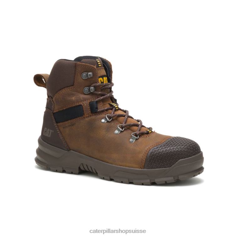 Caterpillar X Accomplice botte de travail imperméable à embout d\'acier vrai marron Hommes 0T2P820 | bottes de travail
