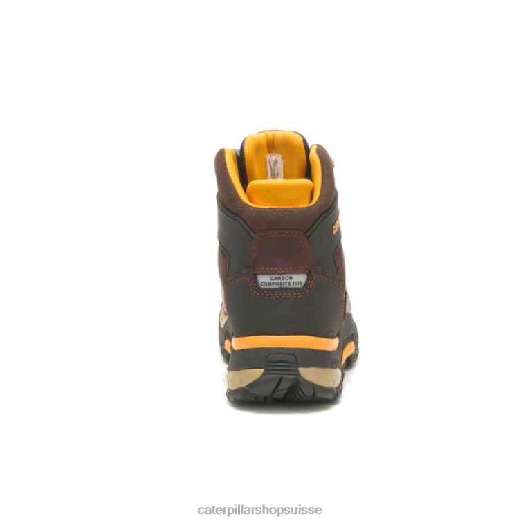 Caterpillar botte de protection en composite de carbone thinsulate imperméable pour chat frère brun Hommes 0T2P874 | bottes de travail