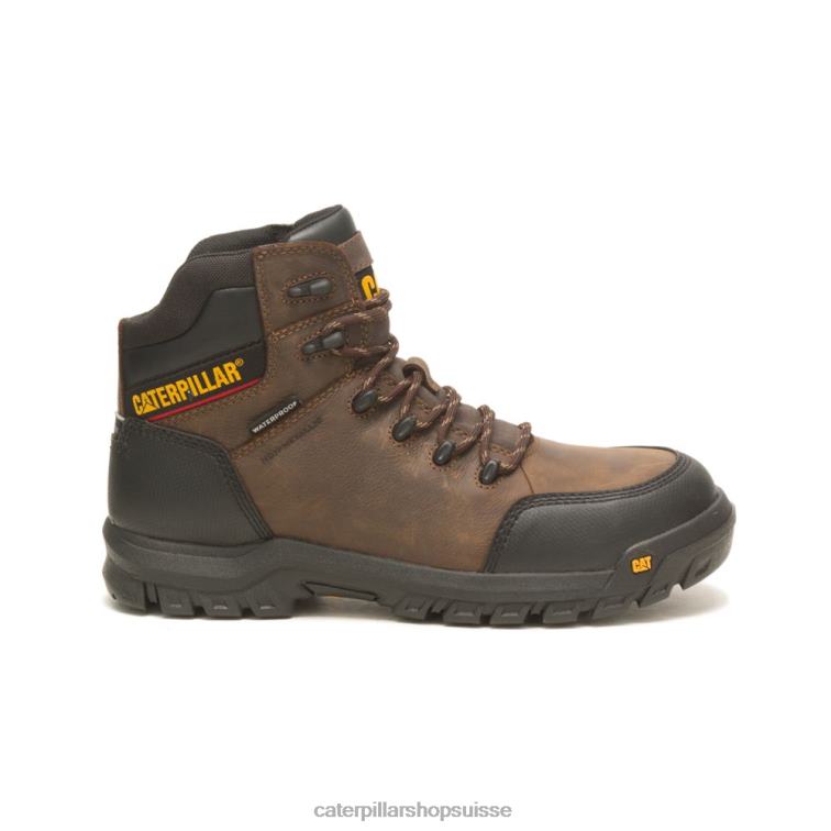 Caterpillar botte de travail à embout composite imperméable à la résorption phoque marron Hommes 0T2P849 | bottes de travail