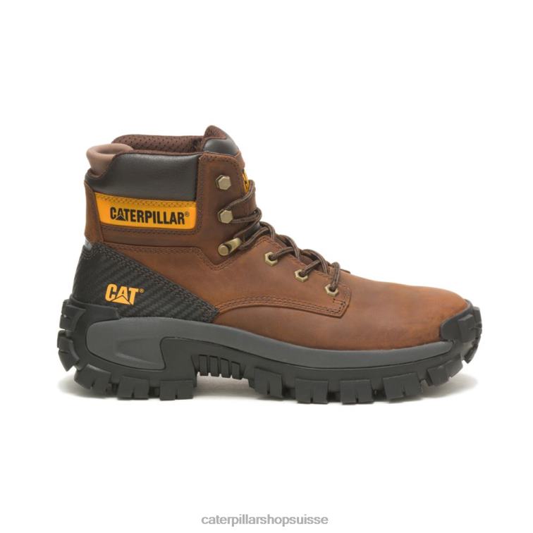 Caterpillar botte de travail à embout d'acier Invader Hi marron foncé Hommes 0T2P87 | bottes de travail