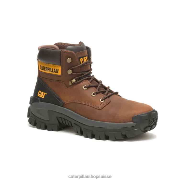 Caterpillar botte de travail à embout d\'acier Invader Hi marron foncé Hommes 0T2P87 | bottes de travail