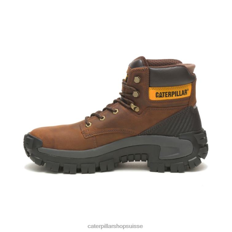 Caterpillar botte de travail à embout d\'acier Invader Hi marron foncé Hommes 0T2P87 | bottes de travail