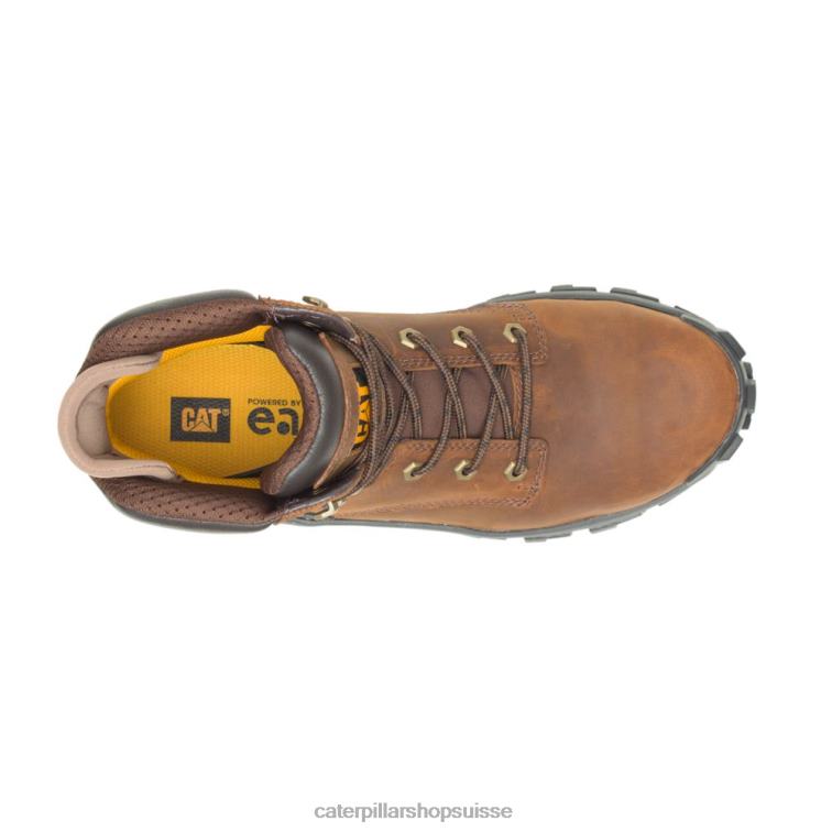 Caterpillar botte de travail à embout d\'acier Invader Hi marron foncé Hommes 0T2P87 | bottes de travail