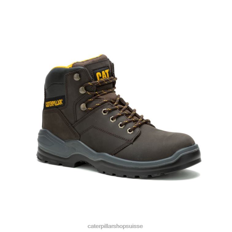 Caterpillar botte de travail à embout d\'acier brun Hommes 0T2P862 | bottes de travail