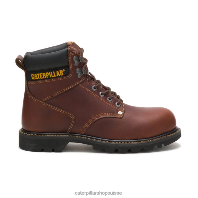 Caterpillar botte de travail à embout d'acier de deuxième quart de travail bronzer Hommes 0T2P819 | bottes de travail