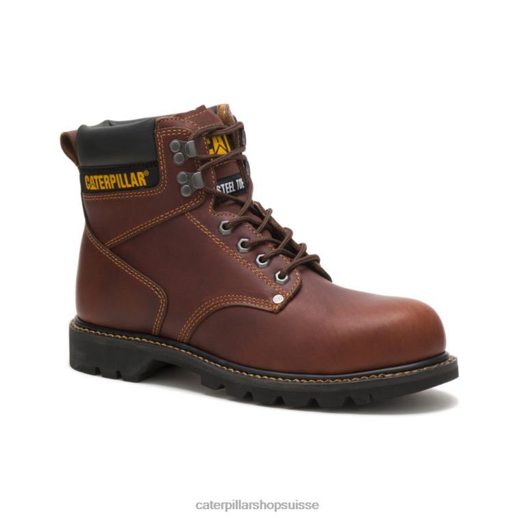 Caterpillar botte de travail à embout d\'acier de deuxième quart de travail bronzer Hommes 0T2P819 | bottes de travail