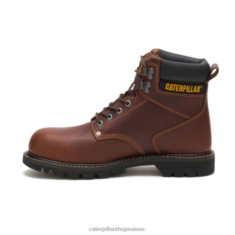 Caterpillar botte de travail à embout d\'acier de deuxième quart de travail bronzer Hommes 0T2P819 | bottes de travail