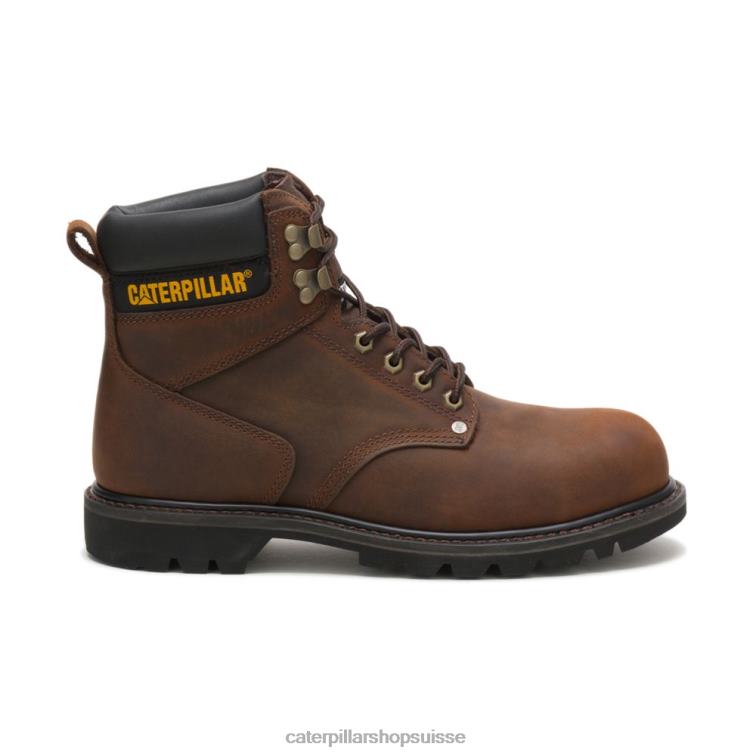 Caterpillar botte de travail à embout d'acier de deuxième quart de travail marron foncé Hommes 0T2P816 | bottes de travail
