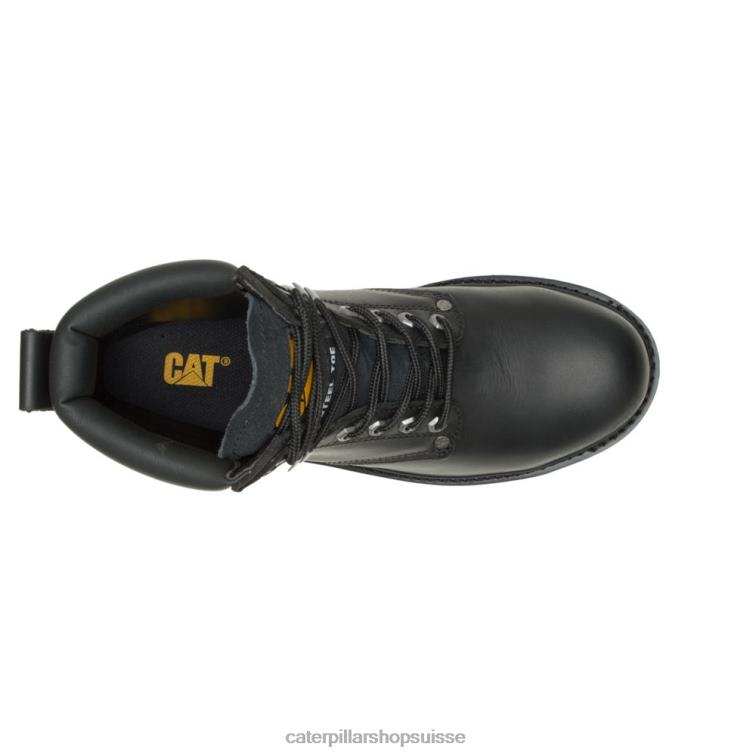 Caterpillar botte de travail à embout d\'acier de deuxième quart de travail noir Hommes 0T2P817 | bottes de travail