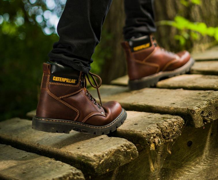 Caterpillar botte de travail à embout d\'acier de deuxième quart de travail noir Hommes 0T2P817 | bottes de travail